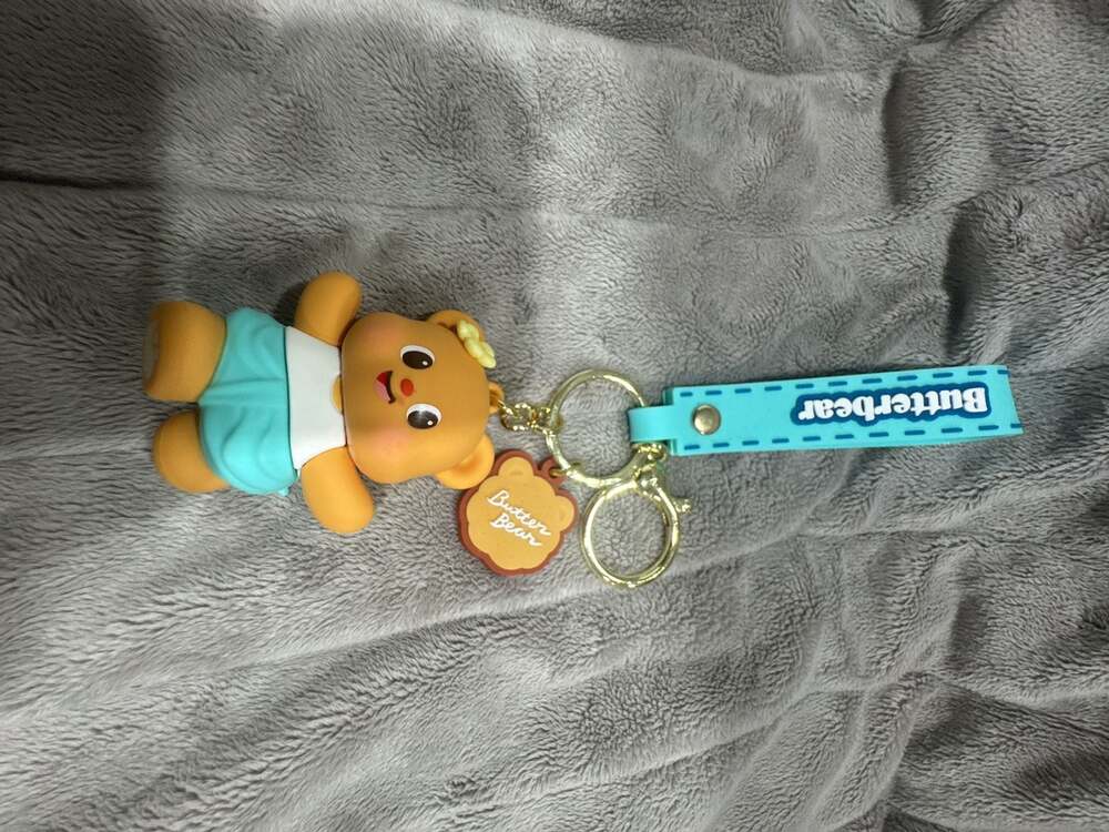 Butterbear Everyday Series Keychain Figure with Blue Strap